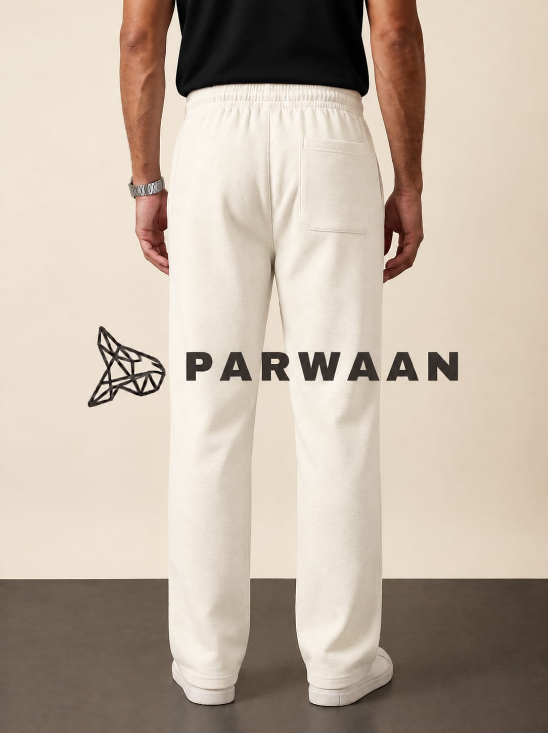 Best Comfy Pleated Off White Trouser For Casual Wear and Events.