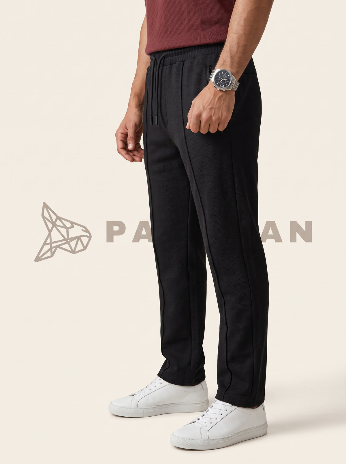 Best Comfy Pleated Black Trouser For Casual Wear and Events.