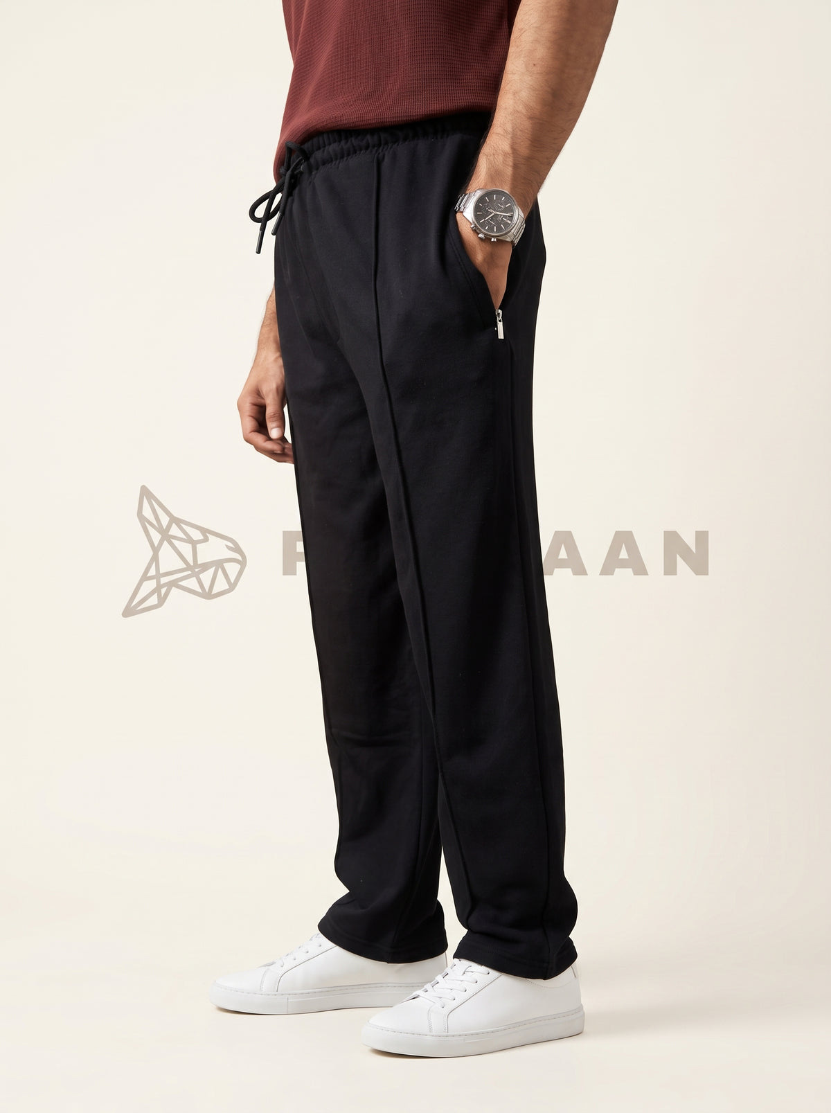 Best Comfy Pleated Black Trouser For Casual Wear and Events.