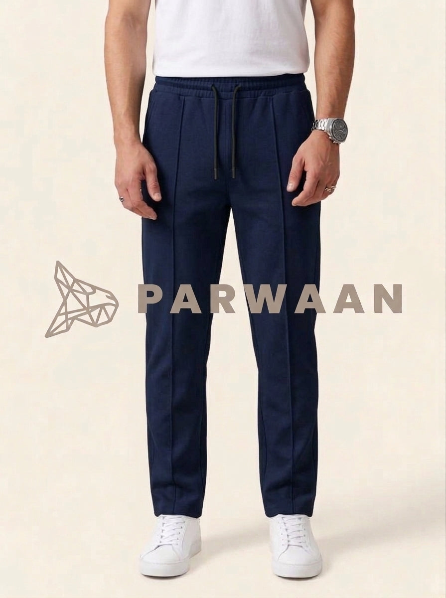 Best Comfy Pleated Navy Blue Trouser For Casual Wear and Events.