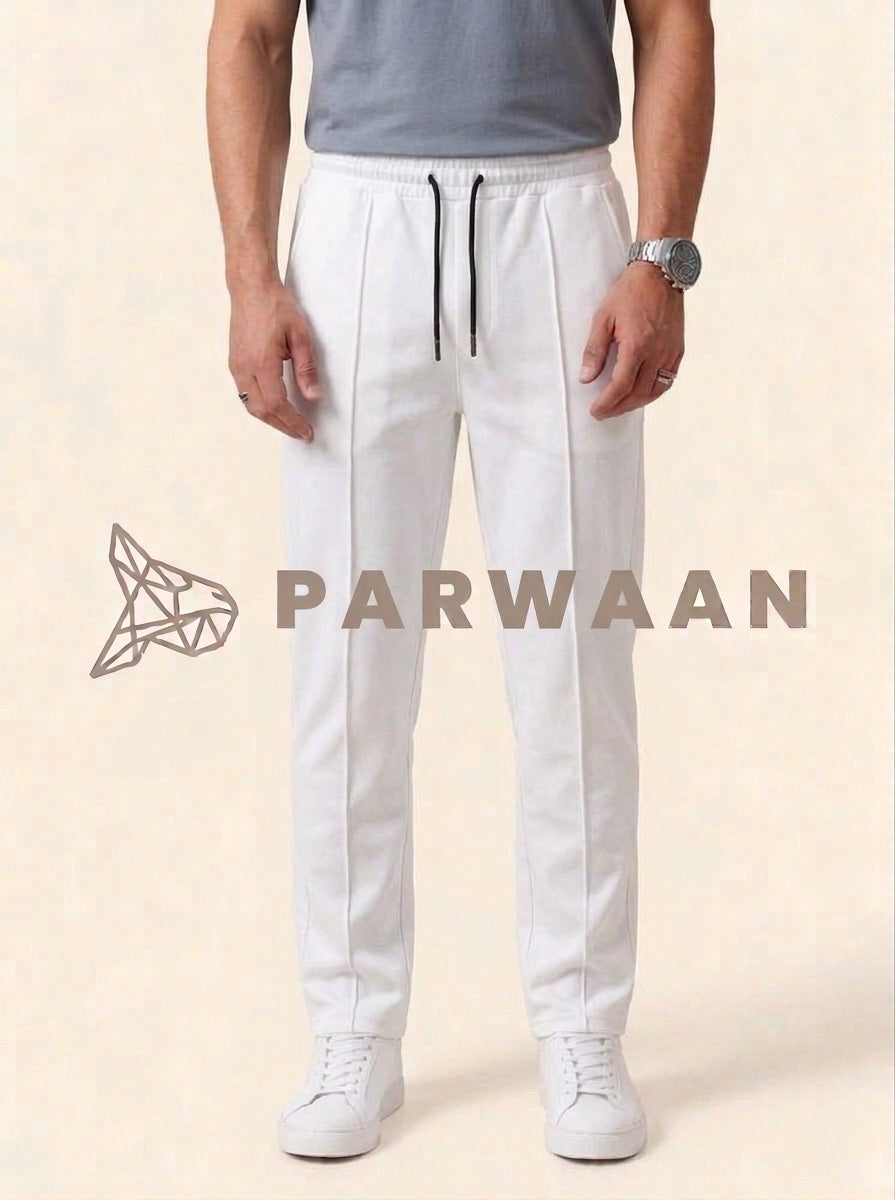 Best Comfy Pleated White Trouser For Casual Wear and Events.